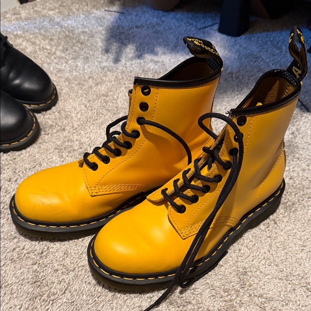 Dr. Martens Yellow Combat Boots